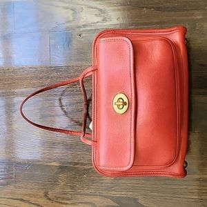 Vintage Coach Red Mini Safari Tote NYC Bonnie Cashin